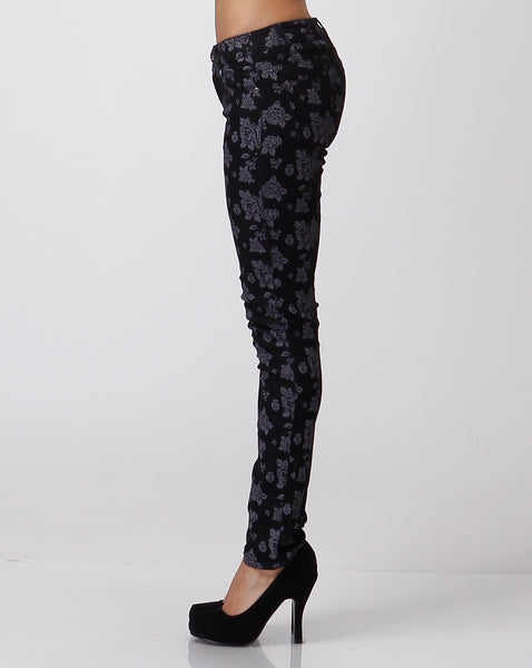 Grey Floral Bottoms