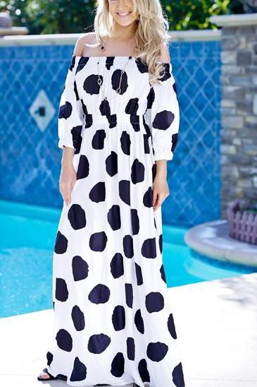 Polka Dot Maxi Dress