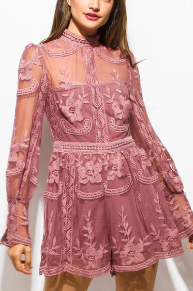 Sheer Lace  Romper