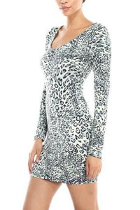 Animal Print Mini Dress