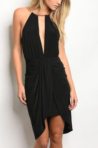 Chain neck Halter Dress