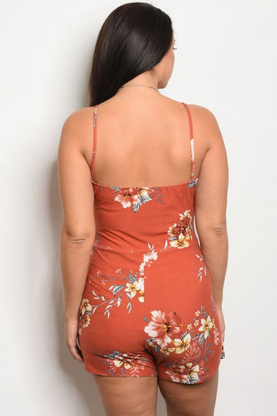 Floral Plus Size Romper