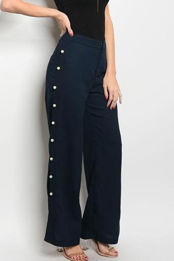 Pearl Accent High waisted Pants