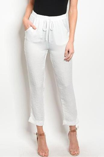 Drawstring Sateen Trousers