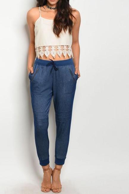 Stretch Denim Joggers