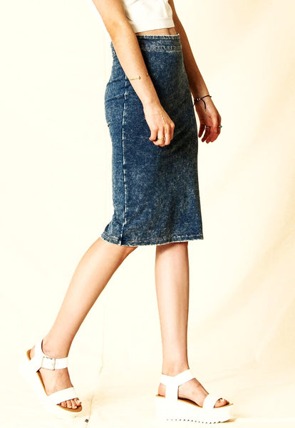 Denim Pencil Skirt