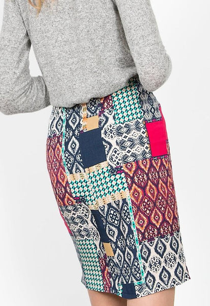 Faux Wrap Skirt