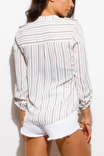 Striped Button Blouse