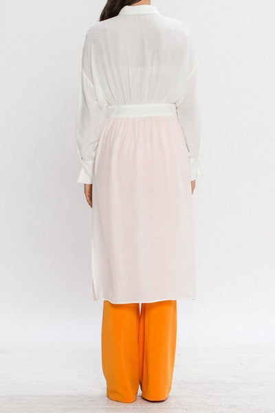 White Cardigan Duster