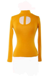 Choker Neck Mustard Top